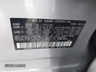 2024 Subaru Ascent Touring z VIN 4S4WMAWD0R3454139, wystawiony jako IAAI lot #41471310 z przebiegiem 196 mil mil oraz . Historia ofert i sprzedaży dostępna na DreamBid. Obrazek 9.