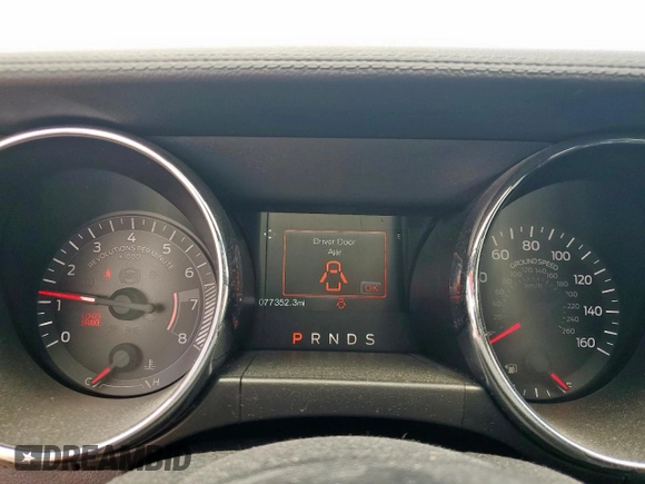 2015 Ford Mustang V6 with VIN 1FA6P8AM3F5385769, listed as a Copart auction lot 55834055 with 77,352 mi miles and Clean title. Bid and sale history available at DreamBid. Image 9.