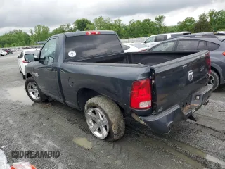 2014 Ram 1500 Express with VIN 3C6JR6AT1EG182095, listed as a Copart auction lot 53888745 with 105,798 mi miles and Salvage title. Bid and sale history available at DreamBid. Image 2.