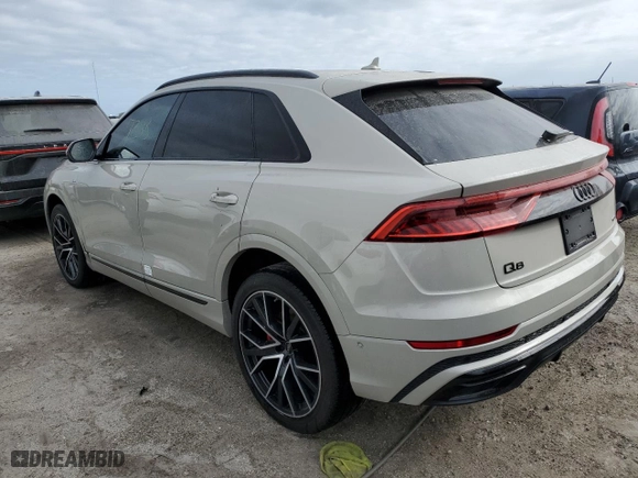 2022 Audi Q8 Prestige with VIN WA1FVBF16ND032453, listed as a Copart auction lot 76310174 with 7,288 mi miles and Non Repairable. Bid and sale history available at carsss.com. Image 2.