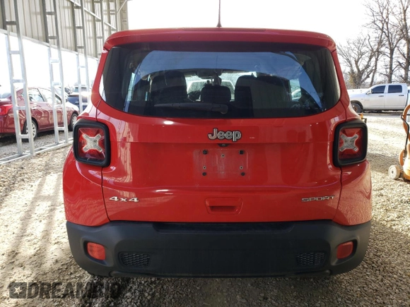 2018 Jeep Renegade Sport with VIN ZACCJBAB9JPH69257, listed as a Copart auction lot 47996115 with 94,740 mi miles and Salvage Title. Bid and sale history available at DreamBid. Image 6.