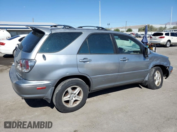 2002 Lexus RX 300 with VIN JTJHF10U120273720, listed as a Copart auction lot 68149844 with 187,115 mi miles and Salvage Title. Bid and sale history available at carsss.com. Image 3.