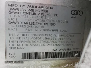 2014 Audi allroad Premium Plus with VIN WA1UFAFL4EA111251, listed as a Copart auction lot 79521734 with 136,971 mi miles and Salvage Title. Bid and sale history available at carsss.com. Image 13.