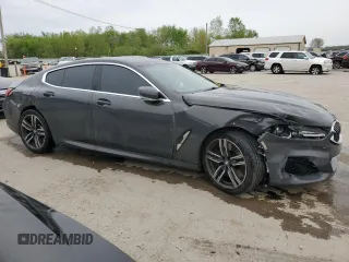 2021 BMW 8 Series M850i with VIN WBAGV8C04MCE93308, listed as a Copart auction lot 55030895 with 37,762 mi miles and Salvage title. Bid and sale history available at DreamBid. Image 4.