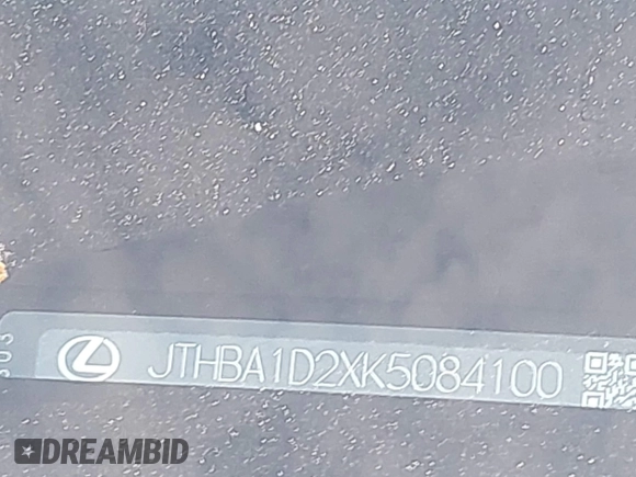 2019 Lexus IS 300 with VIN JTHBA1D2XK5084100, listed as a IAAI auction lot 42573969 with 52,781 mi miles and . Bid and sale history available at DreamBid. Image 18.