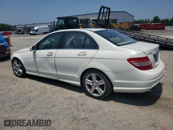 2011 Mercedes-Benz C 300 Sport with VIN WDDGF5EB8BR185097, listed as a Copart auction lot 62524365 with 166,313 mi miles and Salvage title. Bid and sale history available at DreamBid. Image 2.
