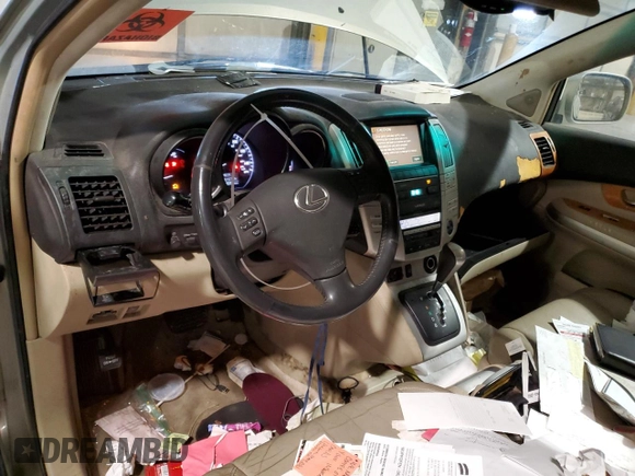 2006 Lexus RX 400h with VIN JTJHW31UX60022811, listed as a Copart auction lot 88362815 with 332,804 mi miles and Salvage Title. Bid and sale history available at DreamBid. Image 8.
