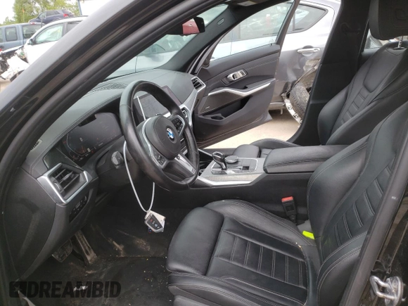 2019 BMW 3 Series 330i xDrive with VIN WBA5R7C54KFH25516, listed as a Copart auction lot 51862063 with 60,835 mi miles and Non Repairable. Bid and sale history available at carsss.com. Image 7.