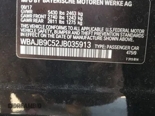2018 BMW 5 Series M550i xDrive with VIN WBAJB9C52JB035913, listed as a Copart auction lot 51441195 with 42,205 mi miles and Salvage Title. Bid and sale history available at carsss.com. Image 13.