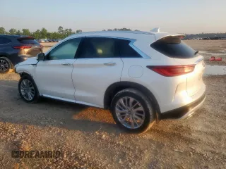 2024 Infiniti QX50 Luxe z VIN 3PCAJ5BA6RF104043, wystawiony jako Copart lot #59015075 z przebiegiem 13 276 mil mil oraz Szkoda całkowita • Salvage title. Historia ofert i sprzedaży dostępna na DreamBid. Obrazek 2.