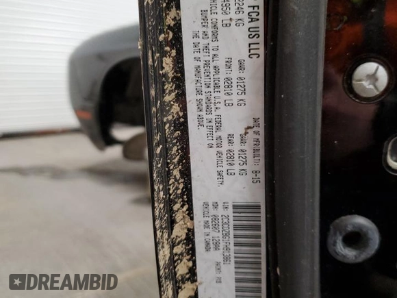 2015 Dodge Challenger SXT Plus z VIN 2C3CDZBG1FH913861, wystawiony jako Copart lot #52806785 z przebiegiem 61 254 mil mil oraz Szkoda całkowita • Salvage title. Historia ofert i sprzedaży dostępna na DreamBid. Obrazek 13.