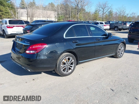 2018 Mercedes-Benz C 300 with VIN WDDWF4KB3JR349672, listed as a IAAI auction lot 42001121 with 76,496 mi miles and . Bid and sale history available at DreamBid. Image 4.