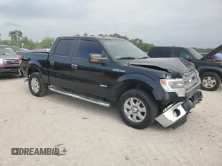 2014 Ford F-150 XL with VIN 1FTFW1ET1EFA43915, listed as a Copart auction lot 53135585 with 176,680 mi miles and Salvage title. Bid and sale history available at DreamBid. Image 4.