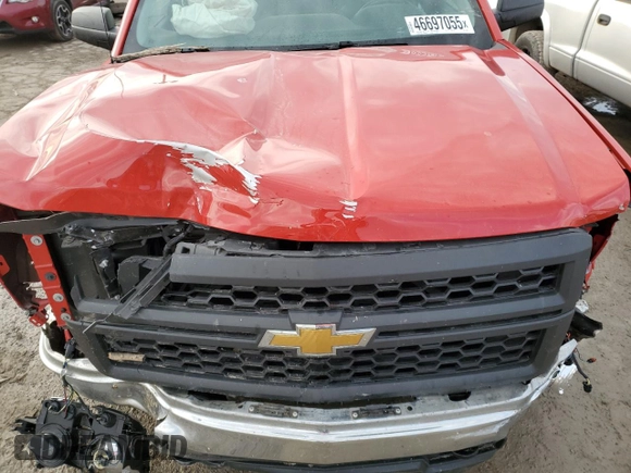 2014 Chevrolet Silverado 1500 Work Truck with VIN 1GCNKPEHXEZ197866, listed as a Copart auction lot 46697055 with 57,377 mi miles and Salvage Title. Bid and sale history available at DreamBid. Image 11.