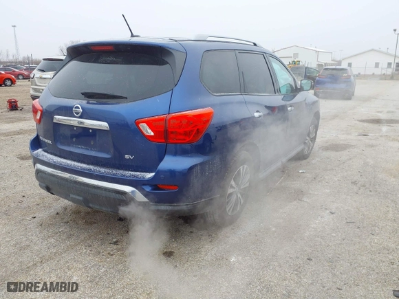 2017 Nissan Pathfinder SV with VIN 5N1DR2MN4HC671184, listed as a IAAI auction lot 41081695 with 86,463 mi miles. Bid and sale history available at carsss.com. Image 4.