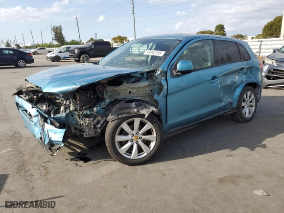 2013 Mitsubishi Outlander Sport ES with VIN 4A4AR3AU8DE007423, listed as a Copart auction lot 49343155 with 0 mi miles and Salvage Title. Bid and sale history available at carsss.com. Image 1.