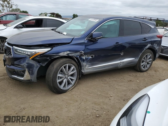 2021 Acura RDX Technology with VIN 5J8TC2H55ML020895, listed as a Copart auction lot 54103945 with 46,900 mi miles and Salvage title. Bid and sale history available at DreamBid. Image 1.