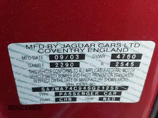 2004 Jaguar XJ VDP with VIN SAJWA74C94SG21255, listed as a IAAI auction lot 41224294 with 141,978 mi miles. Bid and sale history available at carsss.com. Image 9.