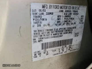2004 Ford Escape XLT with VIN 1FMYU03104KA53587, listed as a Copart auction lot 51777385 with 154,102 mi miles and Salvage Title. Bid and sale history available at carsss.com. Image 13.