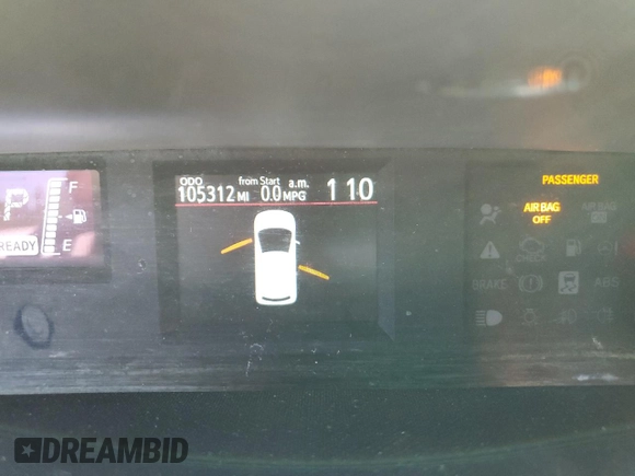 2016 Toyota Prius One with VIN JTDKDTB31G1125079, listed as a Copart auction lot 54348785 with 105,312 mi miles and Clean Title. Bid and sale history available at DreamBid. Image 9.