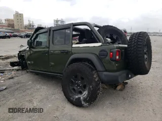 2021 Jeep Wrangler Unlimited Willys with VIN 1C4HJXDM5MW546429, listed as a Copart auction lot 48635325 with 16,353 mi miles and Salvage Title. Bid and sale history available at DreamBid. Image 2.