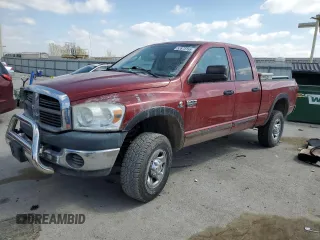 2008 Dodge 2500 Laramie with VIN 3D7KS28A58G215544, listed as a Copart auction lot 52678165 with 98,368 mi miles and Salvage title. Bid and sale history available at DreamBid. Image 1.