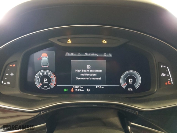 2020 Audi Q8 Prestige with VIN WA1FVAF15LD022939, listed as a Copart auction lot 57142233 with 35,061 mi miles. Bid and sale history available at carsss.com. Image 9.