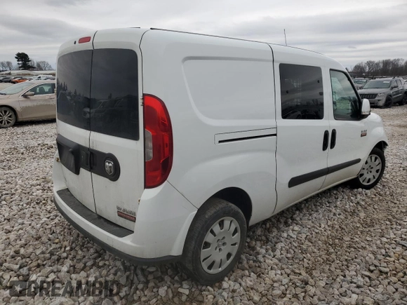 2018 Ram ProMaster City Cargo Van Tradesman SLT with VIN ZFBERFBB0J6L55619, listed as a Copart auction lot 44582015 with 168,220 mi miles and Clean Title. Bid and sale history available at carsss.com. Image 3.