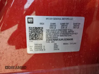 2024 GMC Acadia AWD Elevation z VIN 1GKENNKS2RJ236499, wystawiony jako Copart lot #52816875 z przebiegiem 16 027 mil mil oraz Szkoda całkowita • Salvage title. Historia ofert i sprzedaży dostępna na DreamBid. Obrazek 13.