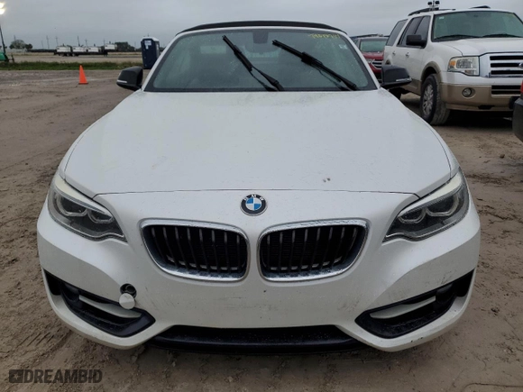 2015 BMW 2 Series 228i with VIN WBA1K5C51FV242629, listed as a Copart auction lot 74613734 with 0 mi miles and Salvage Title. Bid and sale history available at carsss.com. Image 5.