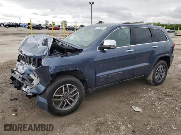2021 Jeep Grand Cherokee Limited with VIN 1C4RJFBGXMC824531, listed as a Copart auction lot 57774215 with 57,625 mi miles and Salvage title. Bid and sale history available at DreamBid. Image 1.
