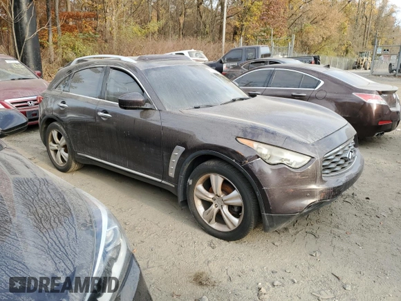 2010 Infiniti FX35 with VIN JN8AS1MU4AM801918, listed as a Copart auction lot 78848484 with 183,846 mi miles and Salvage Title. Bid and sale history available at carsss.com. Image 4.