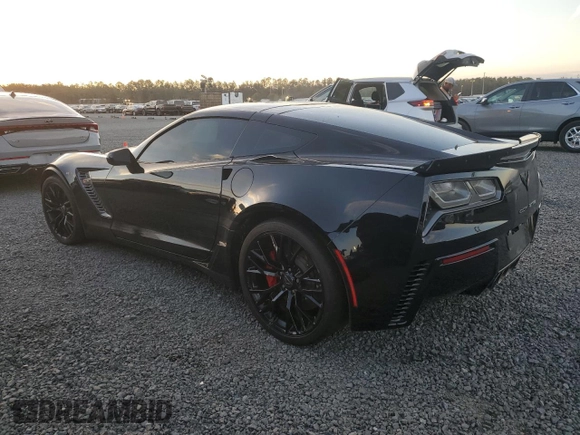 2015 Chevrolet Corvette Z06 2LZ with VIN 1G1YR2D64F5606585, listed as a Copart auction lot 76243904 with 0 mi miles and Salvage Title. Bid and sale history available at carsss.com. Image 2.