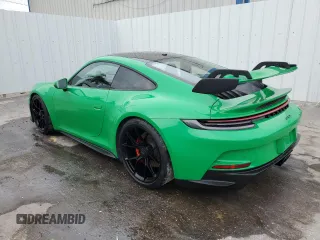 2022 Porsche 911 GT3 with VIN WP0AC2A92NS268077, listed as a Copart auction lot 88943885 with 14,079 mi miles and Salvage Title. Bid and sale history available at carsss.com. Image 2.