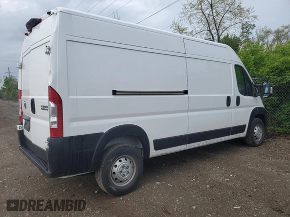 2023 Ram ProMaster Cargo with VIN 3C6LRVDG6PE563926, listed as a Copart auction lot 50719635 with 45,566 mi miles and Clean Title. Bid and sale history available at carsss.com. Image 3.