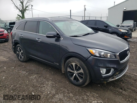 2017 Kia Sorento EX with VIN 5XYPHDA51HG222464, listed as a Copart auction lot 58585465 with 80,401 mi miles and Salvage title. Bid and sale history available at DreamBid. Image 4.