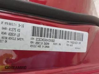 2016 Chrysler 300 with VIN 2C3CCAEG0GH334362, listed as a IAAI auction lot 41736016 with 57,416 mi miles. Bid and sale history available at carsss.com. Image 9.