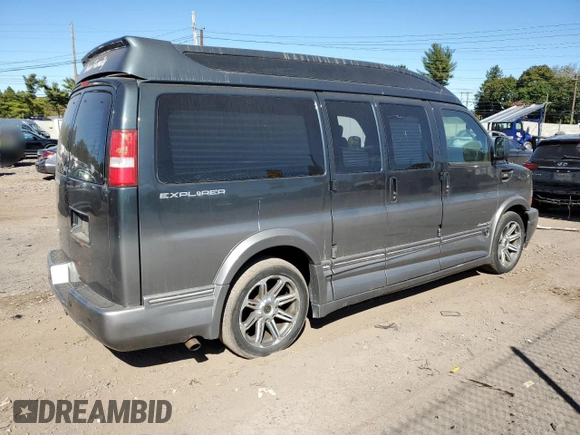 2017 Chevrolet Express Cargo with VIN 1GCWGAFG1H1107676, listed as a Copart auction lot 73634334 with 107,314 mi miles and Salvage title. Bid and sale history available at DreamBid. Image 3.