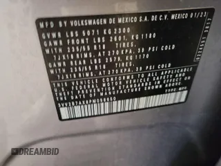 2023 Volkswagen Tiguan SE z VIN 3VV2B7AX8PM058650, wystawiony jako IAAI lot #42801702 z przebiegiem 39 472 mil mil oraz . Historia ofert i sprzedaży dostępna na DreamBid. Obrazek 13.
