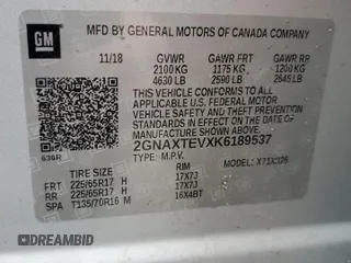 2019 Chevrolet Equinox LT with VIN 2GNAXTEVXK6189537, listed as a Copart auction lot 52856825 with 112,101 mi miles and Salvage title. Bid and sale history available at DreamBid. Image 15.