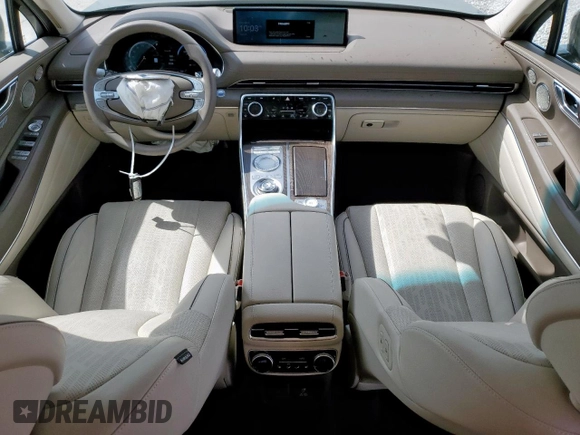 2022 Genesis GV80 with VIN KMUHB4SB8NU093544, listed as a Copart auction lot 52967045 with 14,602 mi miles and Salvage Title. Bid and sale history available at DreamBid. Image 8.
