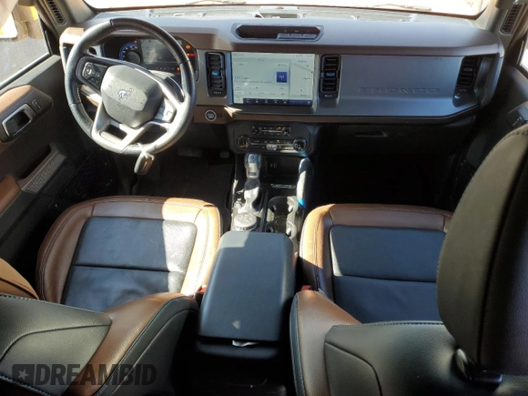 2022 Ford Bronco with VIN 1FMEE5BP6NLB66152, listed as a Copart auction lot 76822374 with 43,884 mi miles and Salvage title. Bid and sale history available at DreamBid. Image 8.
