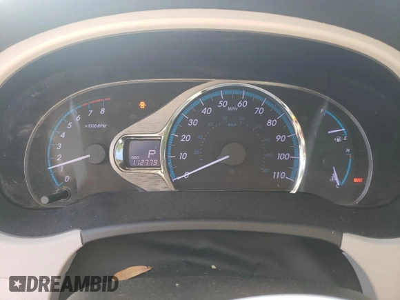 2013 Toyota Sienna XLE with VIN 5TDDK3DC5DS065463, listed as a Copart auction lot 50648205 with 112,779 mi miles and Salvage Title. Bid and sale history available at DreamBid. Image 9.