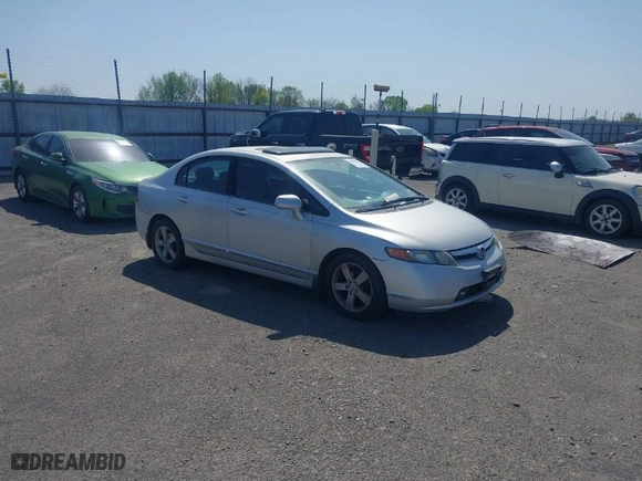 2008 Honda Civic Sdn EX with VIN 1HGFA16868L028746, listed as a IAAI auction lot 41890035 with 263,796 mi miles. Bid and sale history available at carsss.com. Image 1.