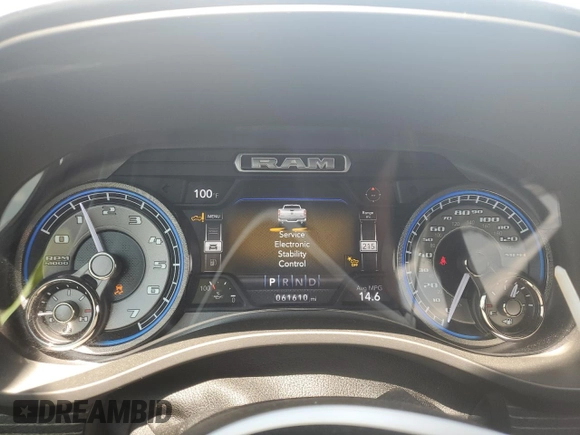 2021 Ram 1500 Limited with VIN 1C6RREHT6MN794866, listed as a Copart auction lot 62301385 with 61,610 mi miles and Salvage title. Bid and sale history available at DreamBid. Image 9.