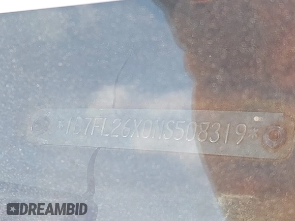 1992 Dodge Dakota с VIN 1B7FL26X0NS508319, выставлен на аукционе IAAI как лот 42468014 с пробегом 195 683 миль миль и . История ставок и продаж доступна на DreamBid. Изображение 9.