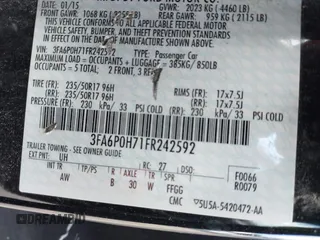 2015 Ford Fusion SE z VIN 3FA6P0H71FR242592, wystawiony jako IAAI lot #42255825 z przebiegiem Nie podano mil oraz . Historia ofert i sprzedaży dostępna na DreamBid. Obrazek 9.