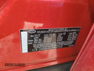 2022 Hyundai Santa Fe Calligraphy with VIN 5NMS54AL5NH459610, listed as a Copart auction lot 80445554 with 33,510 mi miles and Salvage Title. Bid and sale history available at carsss.com. Image 15.