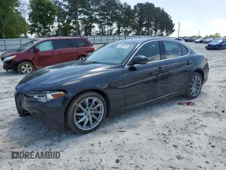 2018 Alfa Romeo Giulia with VIN ZARFAEDN5J7594741, listed as a Copart auction lot 54889165 with 63,215 mi miles and Salvage title. Bid and sale history available at DreamBid. Image 1.