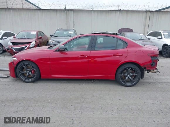 2019 Alfa Romeo Giulia Ti Sport with VIN ZARFAMBN0K7606969, listed as a IAAI auction lot 41962828 with 46,544 mi miles and . Bid and sale history available at DreamBid. Image 15.
